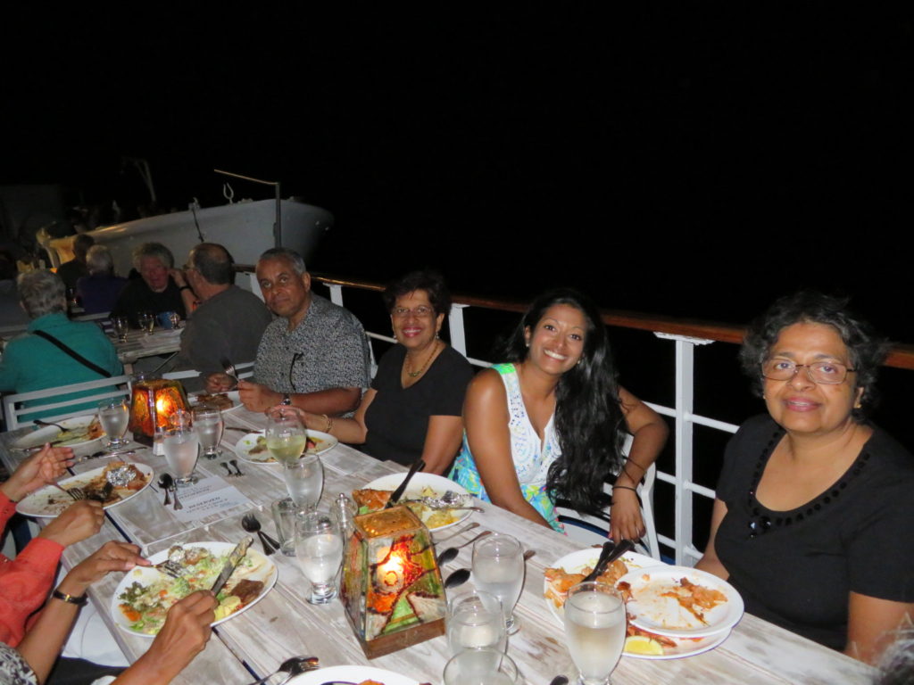 Dinner on the Top Deck of MV Legend