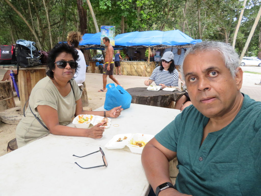 Both of Us Enjoying the Beau Vallon Beach