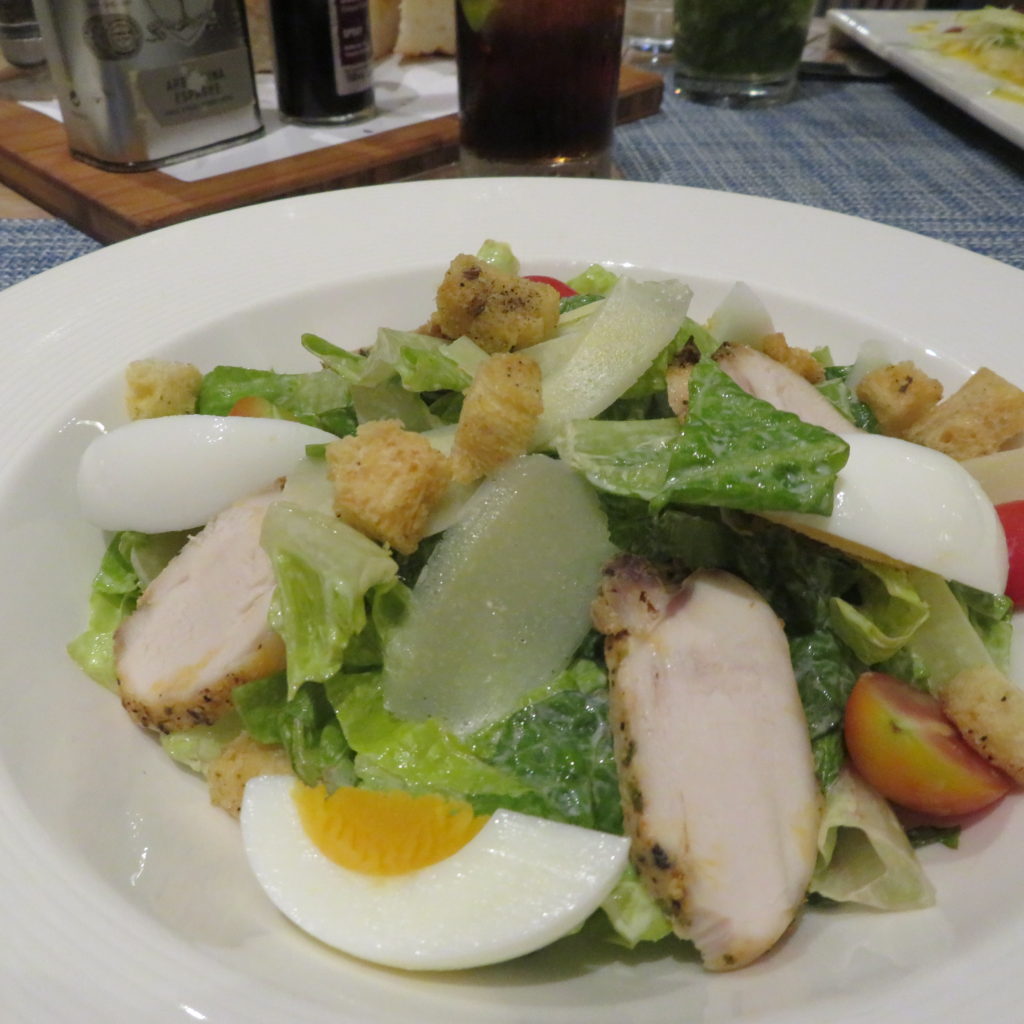 Appetizing Ceasar Salad at the Long Beach Hotel