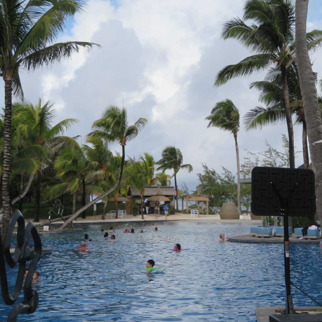 Fooling Around at the Pool at the Long Beach Hotel Mauritius