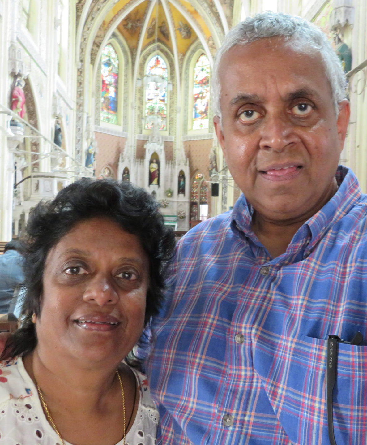 Posing Inside the Cathedral Of The Holy Name Mumbai India