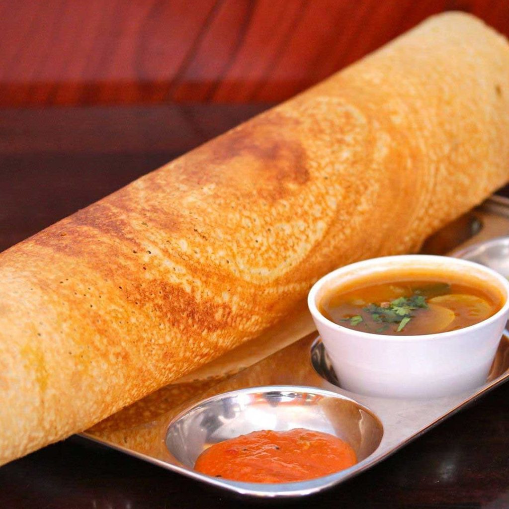 A Plate of Yummy Dosai in India