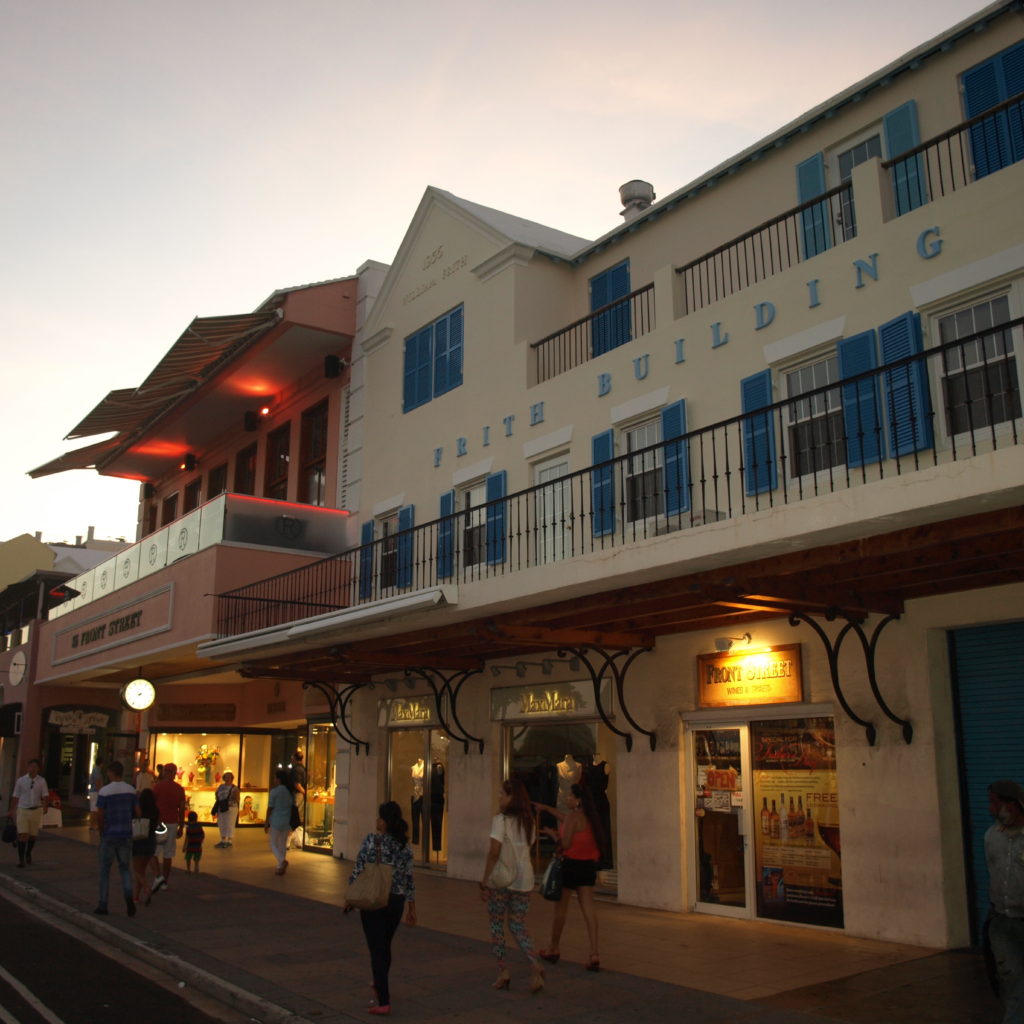 Front Street Bermuda At Night Time