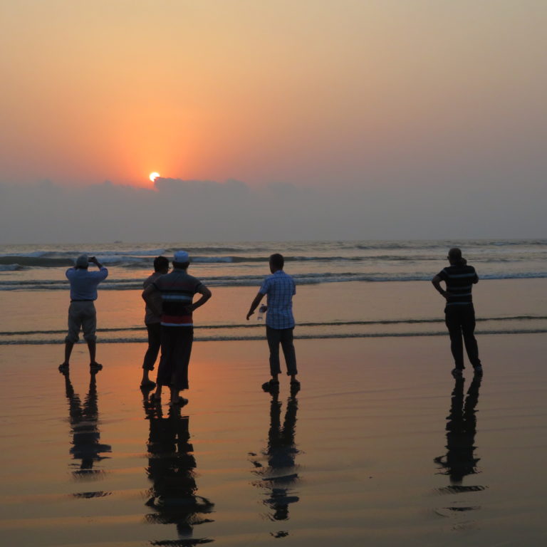 The Sun Set Over Bay Of Bengal Cox's Bazar