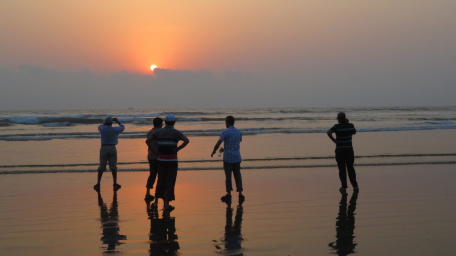 The Sun Set Over Bay Of Bengal Cox's Bazar