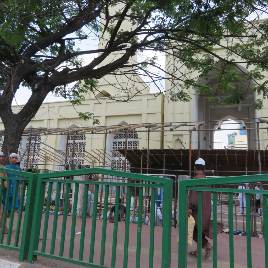 Driving Past Baital Mukarram Mosque In Dhaka Bangladesh