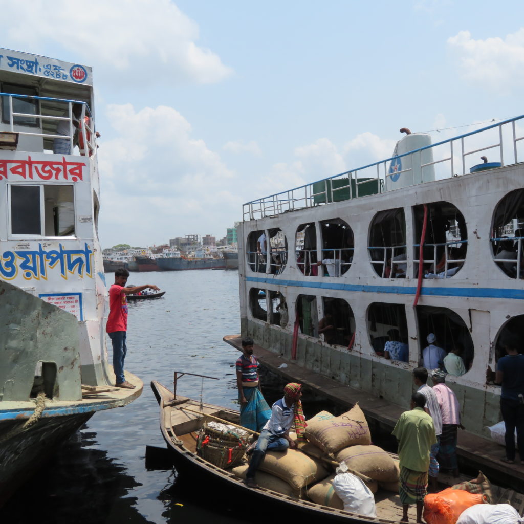 Loaded Ferries At Sadarghat Port Dhaka Bangladesh