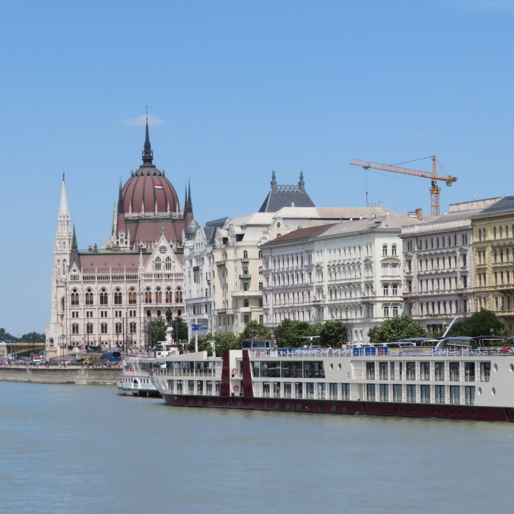 Awesome View of Parliament from Danube at Budapest Hungary