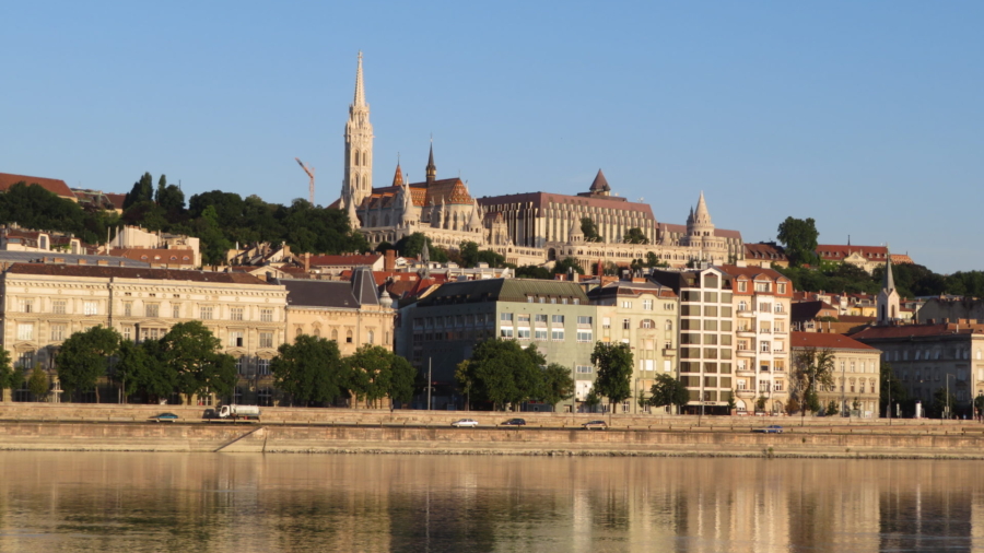 Magnificent View of Buda Side of Budapest Hungary from Danube