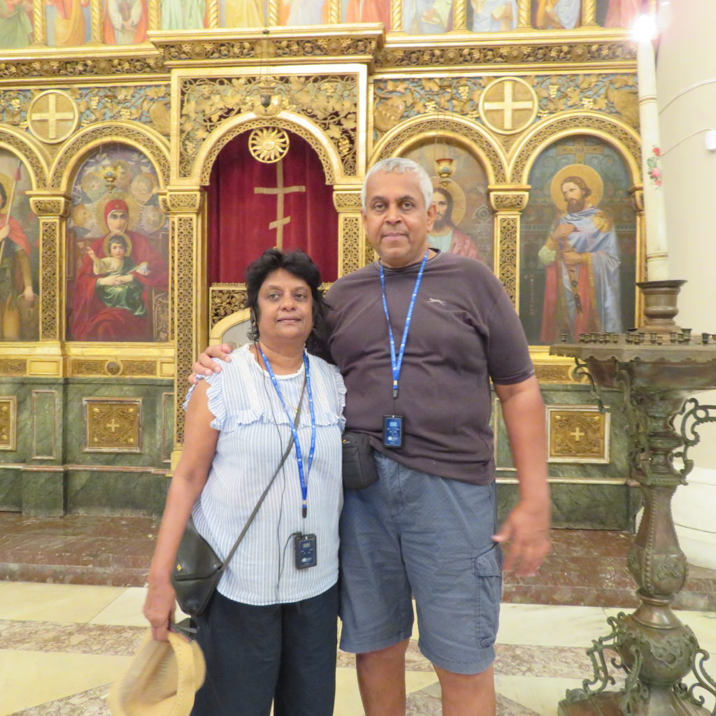 Posing Inside Orthodox Church at Pleven