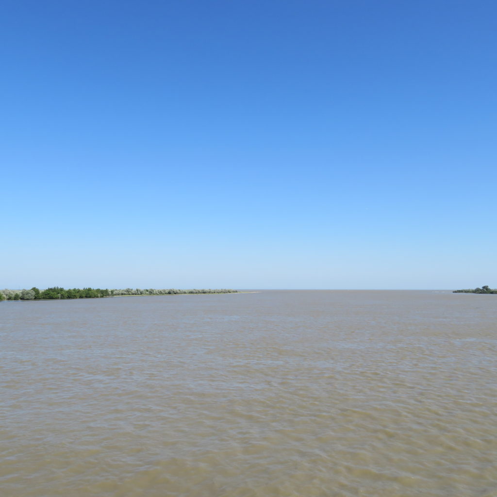 View of Entrance to Black Sea from Danube River Romania