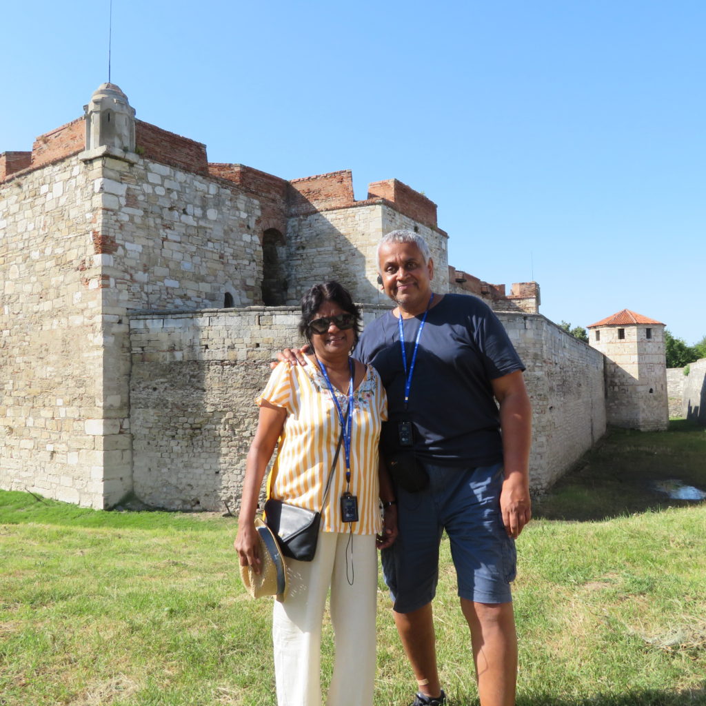 Posing at the Magnificent Baba Vida Fortress at Vidin Bulgaria
