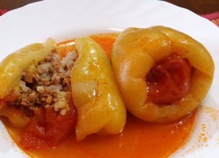 Serbian Stuffed Paprika Dish called Punjena Paprika