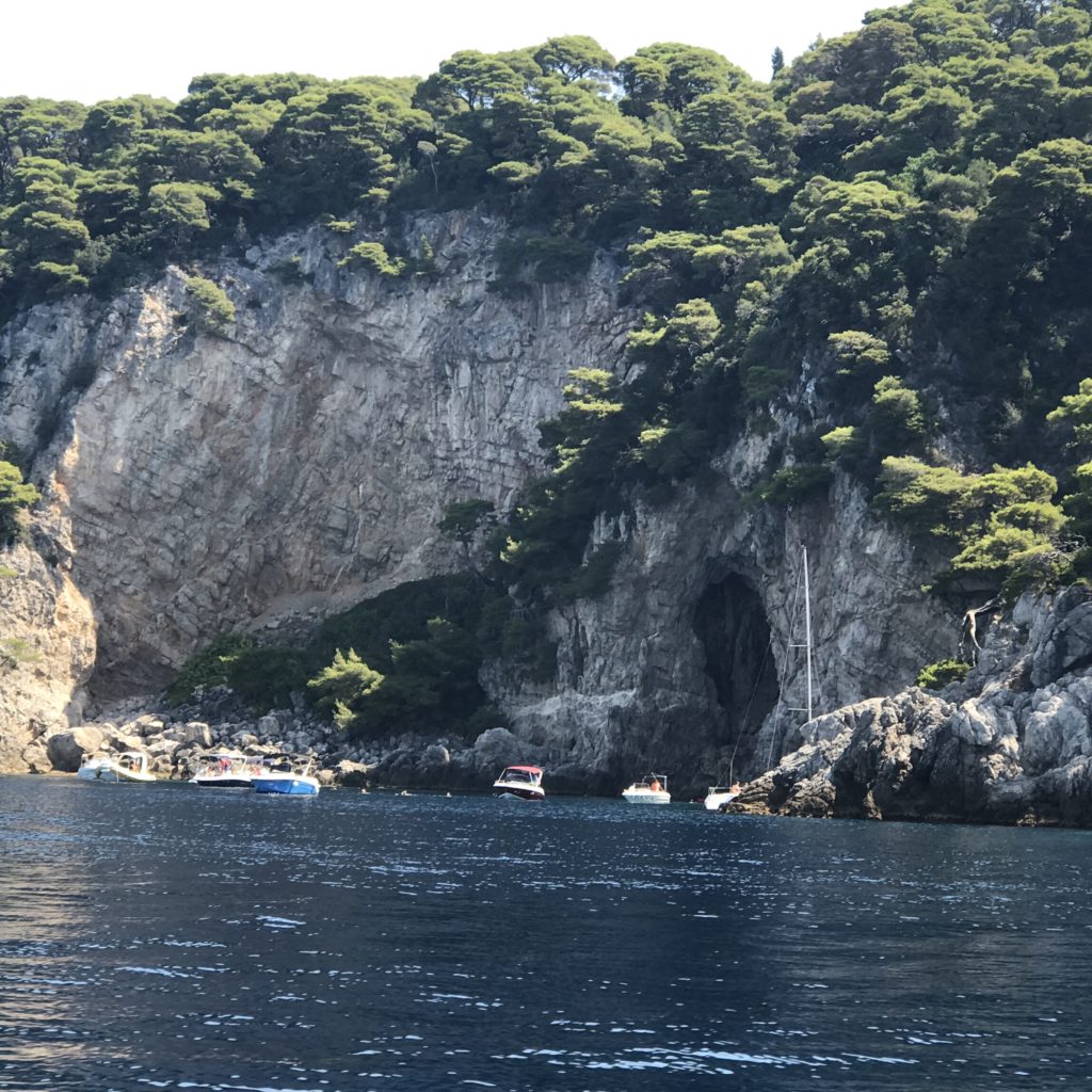Peaceful Adriatic Coast Off Dubrovnik Croatia