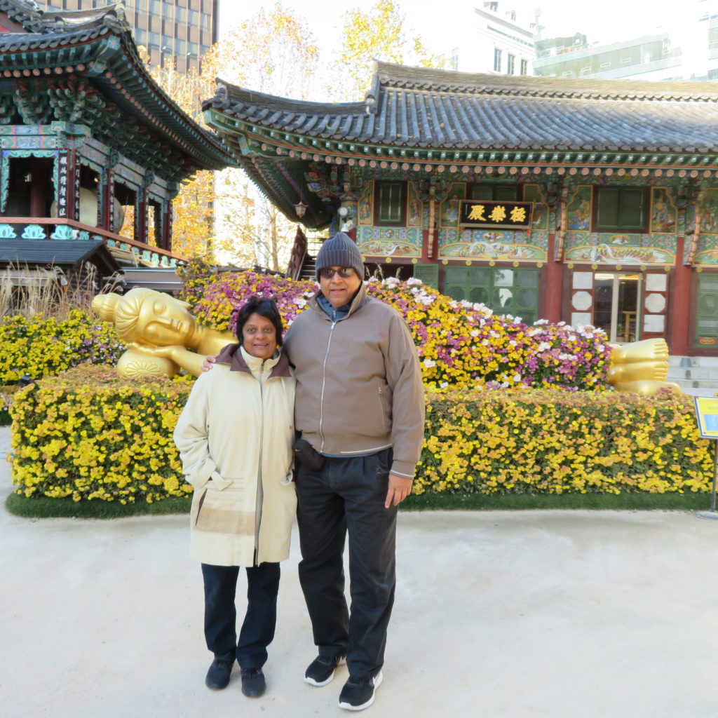 Posing Outside the Jogyesa Temple