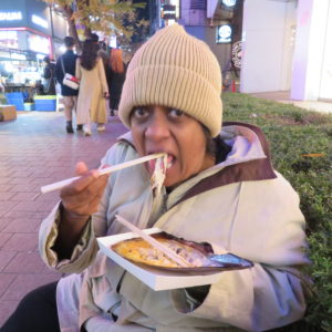 Enjoying Street Food at the Myeong-Dong Market Seoul South Korea