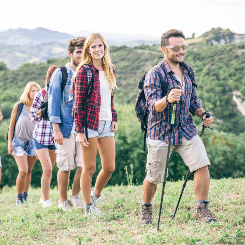 Hiking Up a Mountain - Enjoying a Trip