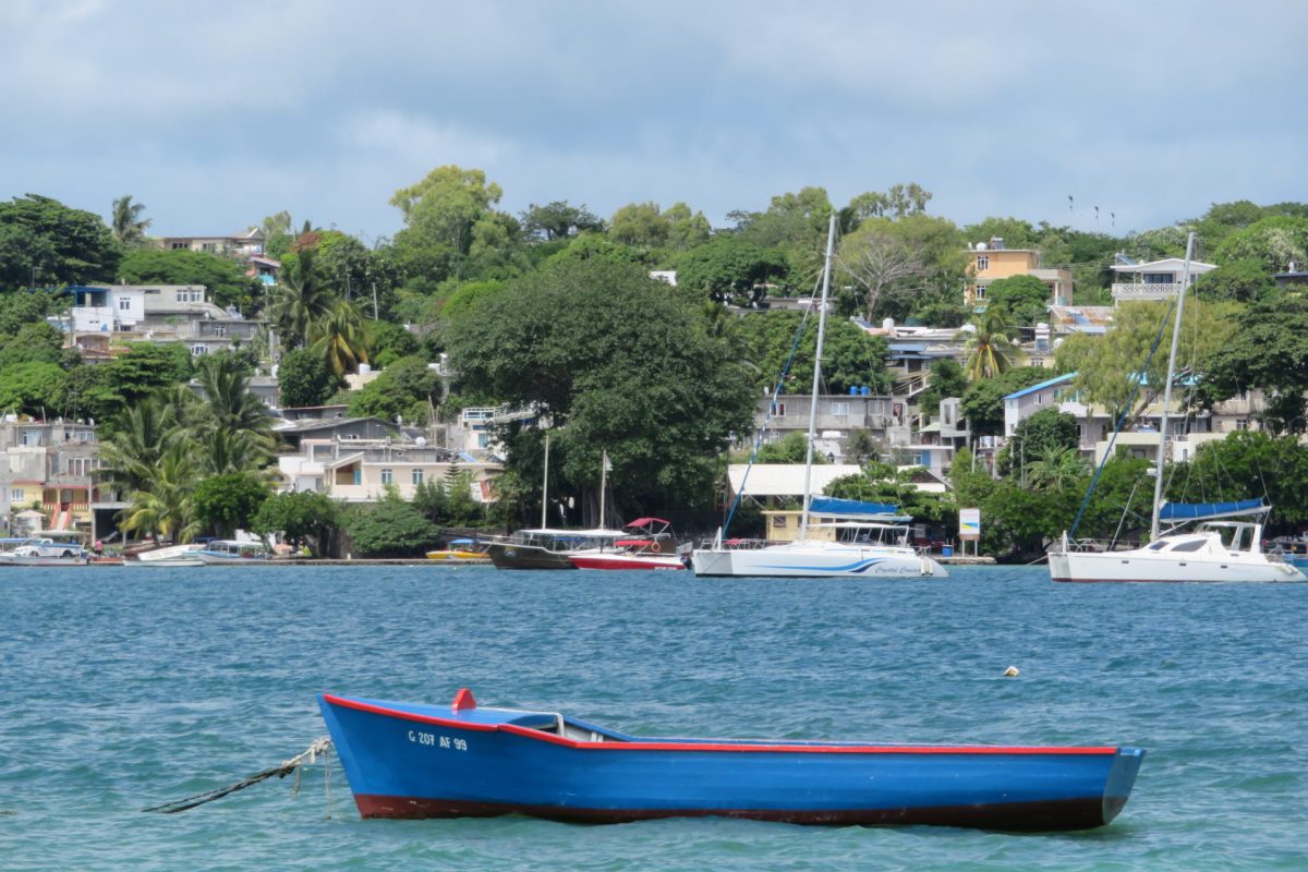 The Blue Waters at the Ile Aux Cerfs Island