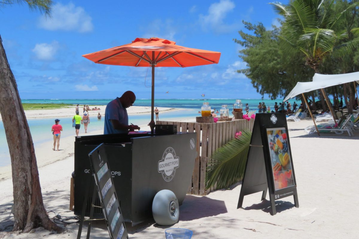 Ice Cream Vendor at the Ile Aux Cerfs Island