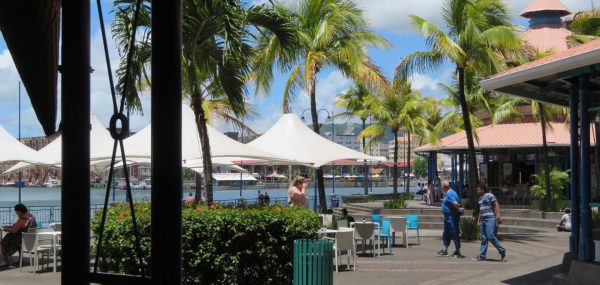 The Busy Waterfront at Port Louis