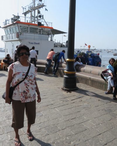 Posing at the Marine Drive in Our Mumbai India Travel Blog