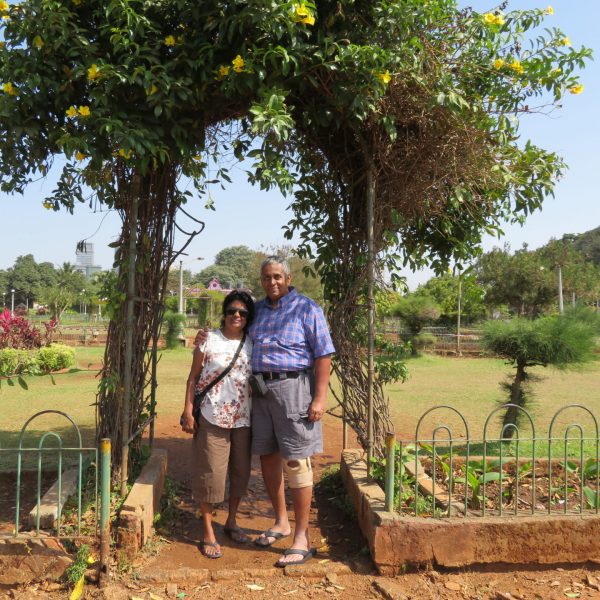 At the Beautiful Hanging Gardens Mumbai India