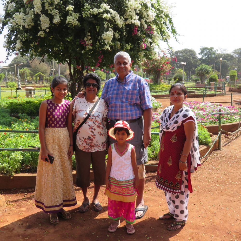 With a Beautiful Indian Family at the Hanging Gardens in Our Mumbai India Travel Blog