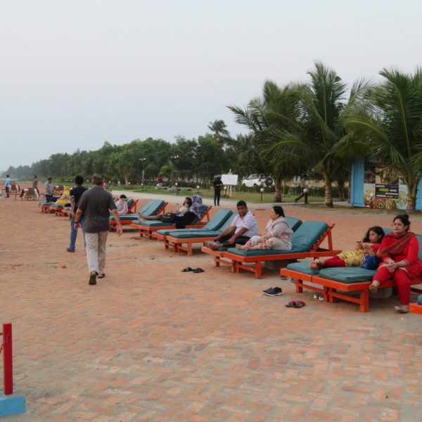 People Watching The Sun Set At Cox's Bazar Beach