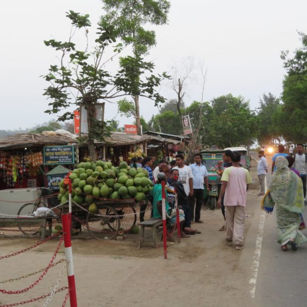 Busy Street Scene At Cox's Bazar