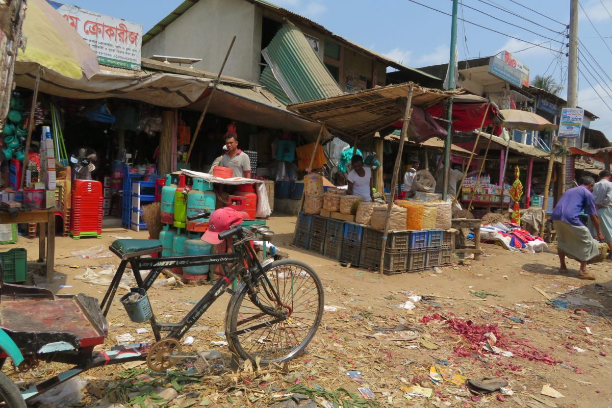 Busy Village Scene Close To Cox's Bazar