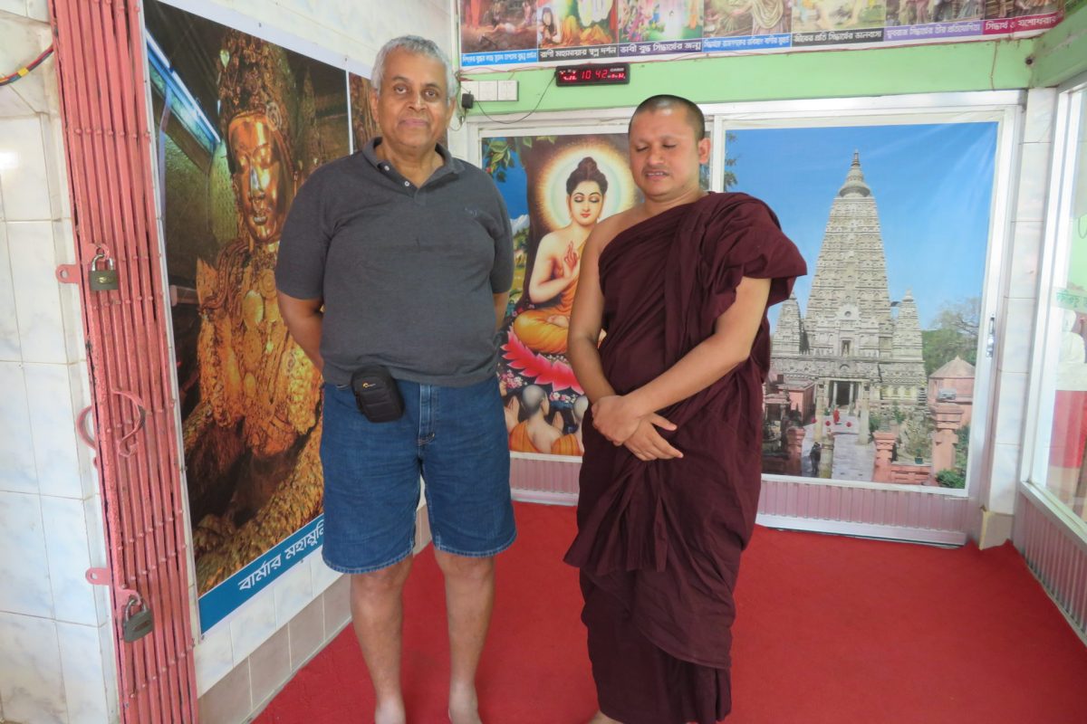 With Chief Priest At Ramu Temple Bangladesh