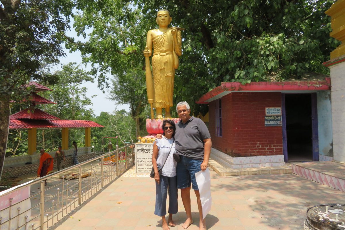 Posing Outside Ramu Temple Bangladesh