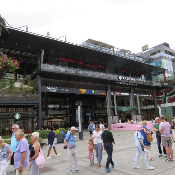 View of Downtown Shopping Mall in Belgrade Serbia
