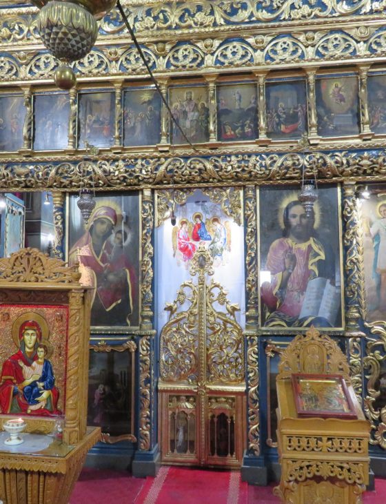 Inside Orthodox Church at Old Town in Bucharest