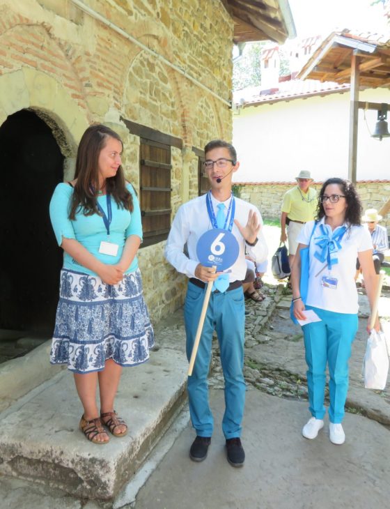 With Our Guides Outside the Famous Nativity Church in Veliko Tarnovo