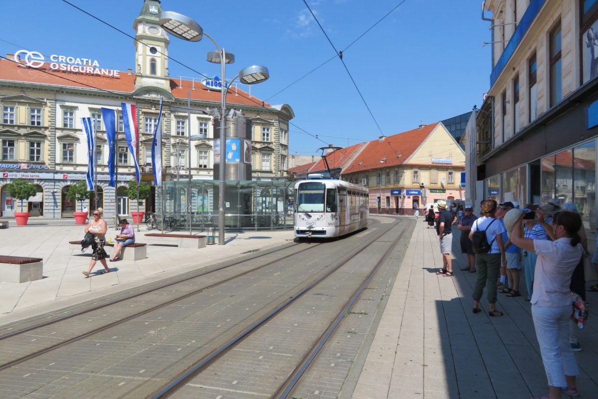 Busy Street at Osijek Croatia