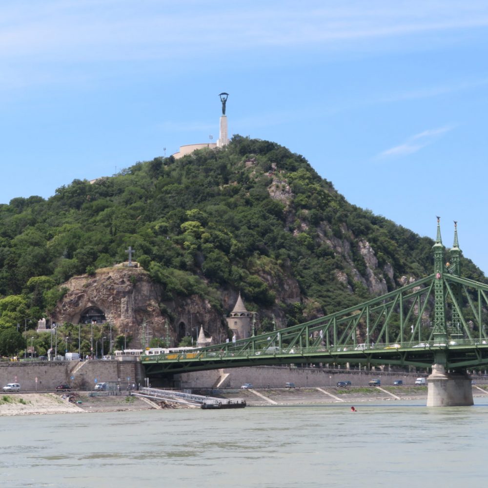 Beautiful Bridge Across Danube at Budapest Hungary
