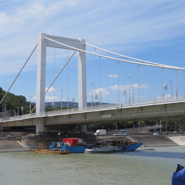 Magnificent Bridge on Danube in Budapest Hungary