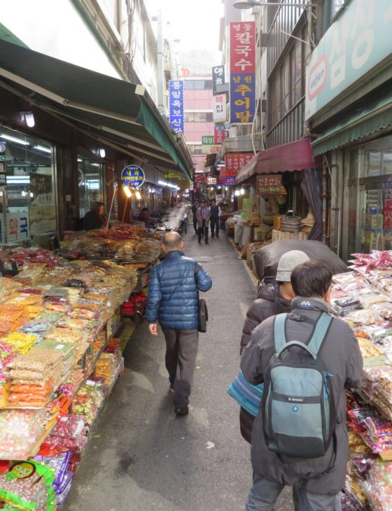 At Busy Namdaemun Traditional Market Seoul