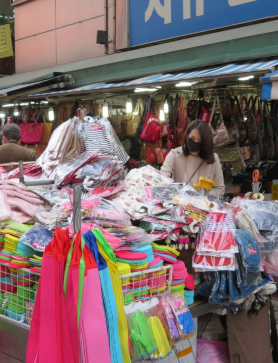 Street Shops at Namdaemun Traditional Market Seoul South Korea
