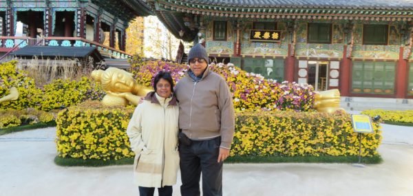 Posing Outside the Jogyesa Temple