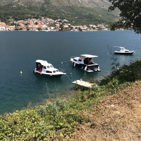 Boats Moored on River Ombla in Dubrovnik Croatia