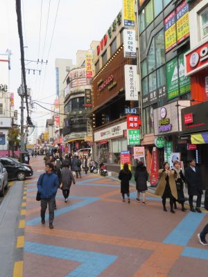Busy Street in Seoul South Korea