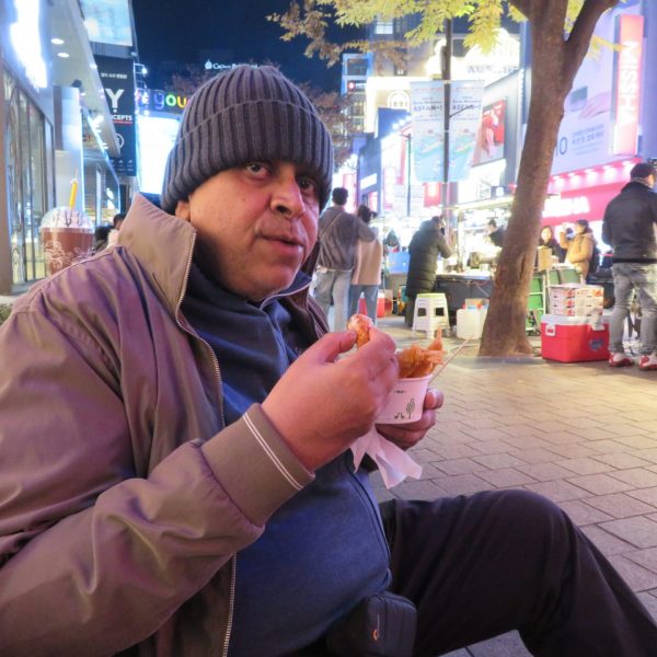 Yummy Food at the Myeong-Dong Market Seoul South Korea