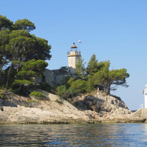 Lighthouse at Dubrovnik Croatia from Adriatic Sea